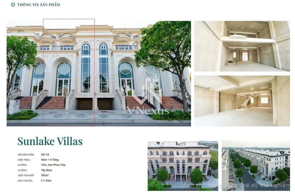 Sunlake Villa Biệt Thự Đẳng Cấp Tại Vạn Phúc City